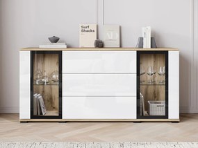 Скринове Каро SB 150-Натурален-Бял Лъскав