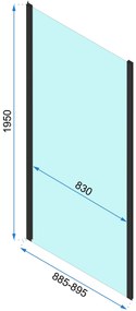 Душ кабина за монтаж на стена RES Rapid Slide Gold