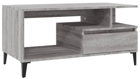 819626 vidaXL Маса за кафе, сив сонома, 90x49x45 см, инженерно дърво