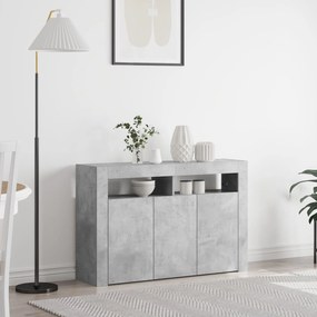 Sonata H Шкаф Сив Инжeнерно дърво 116 x 30 x 75 см Правоъгълен Модерен