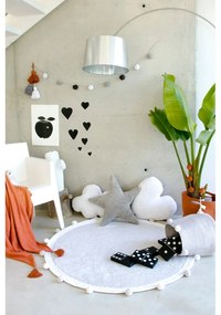 Светлосив ръчно изработен памучен детски килим подходящ за пране ø120 cm Bubbly – Lorena Canals