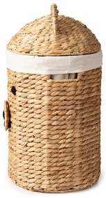 Детска кошница за играчки от воден зюмбюл естествена ø 30x56 cm Bear – Compactor