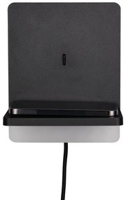 Матово черно LED затъмняваща се стенна лампа Fairfield – Trio