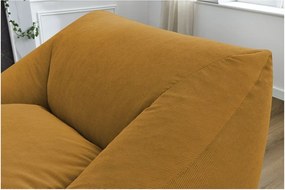 Жълт пуф от рипсено кадифе Lilibet – Bobochic Paris