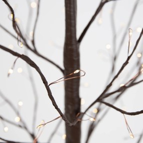 Коледна подова лампа кафяво дърво 120 см вкл. LED с таймер IP44 - Ki