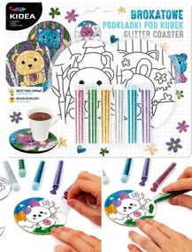 Kidea - Креативен комплект блестящи подложки Animals 98750