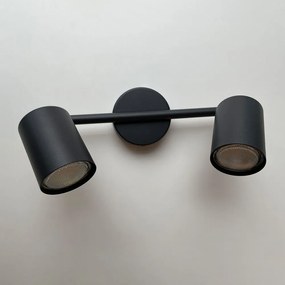 Черен метален LED прожектор 8x30 cm Vano – Fischer &amp; Honsel