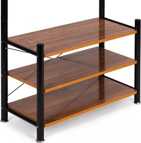 Стилен стелаж за дрехи, включващ рафтове за обувки