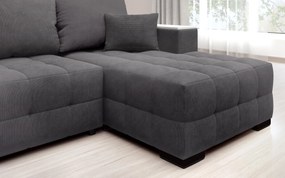 Разтегателен ъглов диван с подлакътник етажерка Мелвин Спринг S