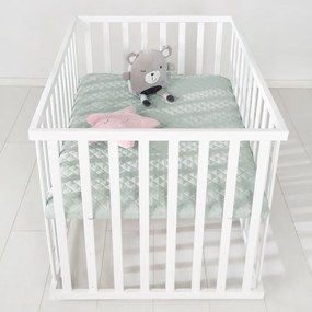 Бяла кошара за игра 100x75 cm на колелца Style – Roba