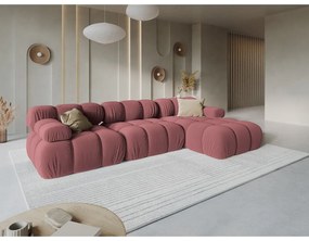 Розов кадифен диван 285 cm Bellis - Micadoni Home