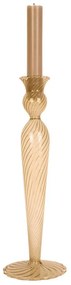 Светлокафяв стъклен свещник, височина 26,5 cm Swirl - PT LIVING