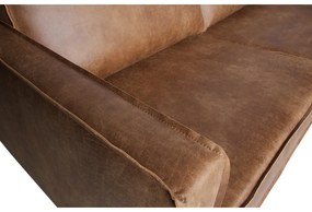 Кафяв ъглов диван от изкуствена кожа (десен ъгъл/L форма) Rodeo – WOOOD