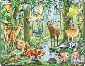 Larsen - Пъзел: Животни – "Горски животни" – 40 части, голям