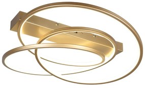 LED затъмняващо се осветително тяло за таван златно 49x64 cm Darvin – Trio