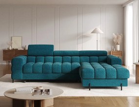 Ъглов диван Freyia-Петролен-Десен
