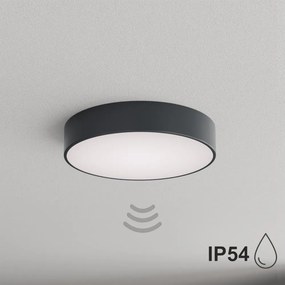 Brilagi - Плафон за баня с вграден сензор CLARE, 3xE27/24W/230V, Ø 40 см, антрацит, IP54