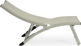 Кафяво-сив градински шезлонг метален Taylor – Bizzotto