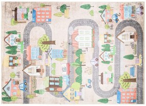 Детски килим с мотив на оживен град Ширина: 80 см | Дължина: 150 см