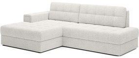 Кремав разтегателен ъглов диван от букле (ляв ъгъл) Blezalt – ELTAP