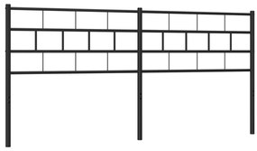 355694 vidaXL Метална табла за глава, черна, 160 см