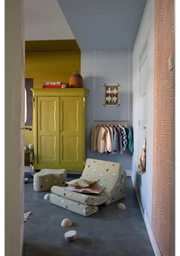 Зелен детски пуф от букле и шенил Terrazzo Cloud – Wigiwama