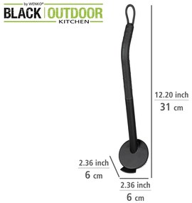 Черна четка за миене на съдове Black Outdoor Kitchen Cuvo - Wenko