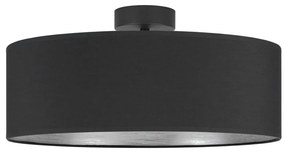 Черна лампа за таван със сребърни детайли XL, ⌀ 45 cm Tres - Sotto Luce