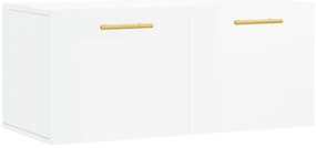 830062 vidaXL Стенен шкаф, бял гланц, 80x36,5x35 см, инженерно дърво