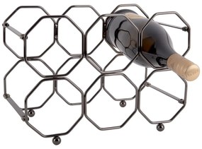 Сив метален сгъваем държач за вино Honeycomb - PT LIVING