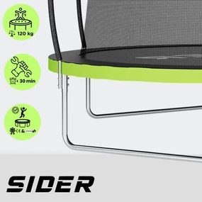 Голям детски батут с мрежа и стълба SIDER 12FT - Ø 374 см