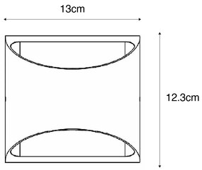 Модерна външна стенна лампа ръждиво кафява с LED 2-светлина IP54 - Mal