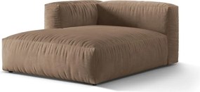 Светлокафяв кадифен модул за диван (ляв ъгъл) Martina – Micadoni