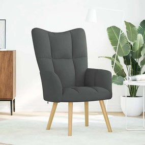 4016768 vidaXL Релакс стол, тъмносив, текстил