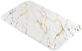 Бял/златист килим за баня 45x75 cm Aquamarbre – douceur d'intérieur