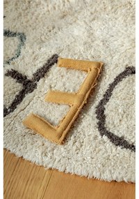 Кремаво памучно детско килимче за игра ø120 cm ABC Color and Letters – Lorena Canals