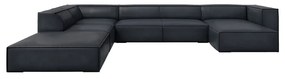 Тъмносин кожен ъглов диван (ляв ъгъл) Madame – Windsor &amp; Co Sofas