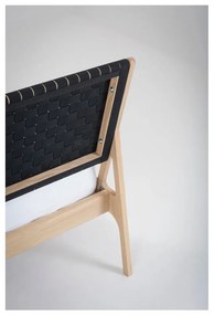 Масивно дъбово легло с черна табла , 180 x 200 cm Fawn - Gazzda