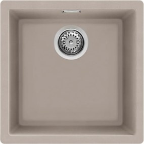 Кухненска мивка за под плот SMEG Quadra VZP45DV, 45 см, Антибактериална, Устойчива на надраскване и UV, Гълъбовосиво