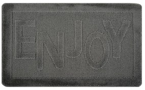 Антрацитен килим за баня 60x100 cm Enjoy – Foutastic