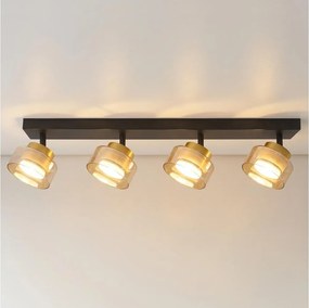 Brilagi - Точково осветително тяло AURA LUX 4xGX53/30W/230V черно/златно