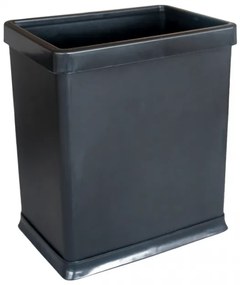 Пластмасов кош хотелиерски правоъгълен с подвижен кант за торбичка черен 16x23x25,5cм. 026 GX