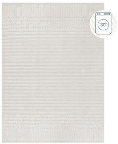Бял килим от шенил подходящ за пране 80x160 cm Elton – Flair Rugs