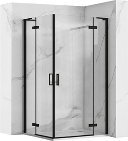 Душ кабина REA Hugo Double Black 100x100