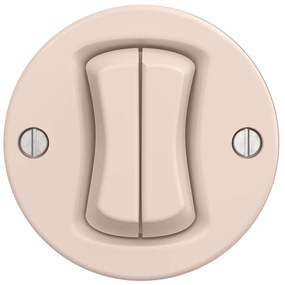 Kliklap - Ретро двойно безрамково бутонче в пепелно розово