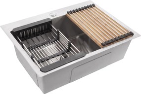 Стоманена мивка с комплект аксесоари 3 бр. REA Liam Brush Nickel