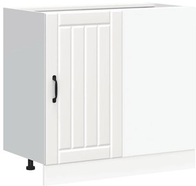 854308 vidaXL Шкаф за мивка, Lucca, бял, инженерно дърво