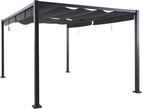 Беседка Hesperide Zalya, Алуминий, Графит, 4x3 m