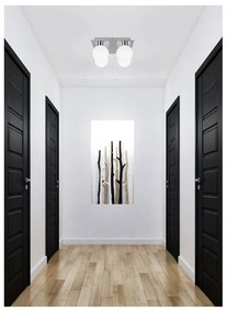 Лампа за таван в сребристо със стъклен абажур 25x25 cm Oden - Candellux Lighting