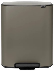Кош за боклук Brabantia Bo Pedal 1003184, 60 л, Леко затваряне, Противоплъзгаща основа, Сив